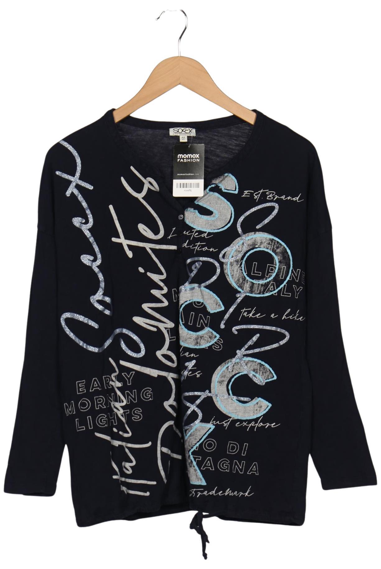 

Soccx Damen Langarmshirt, marineblau, Gr. 42