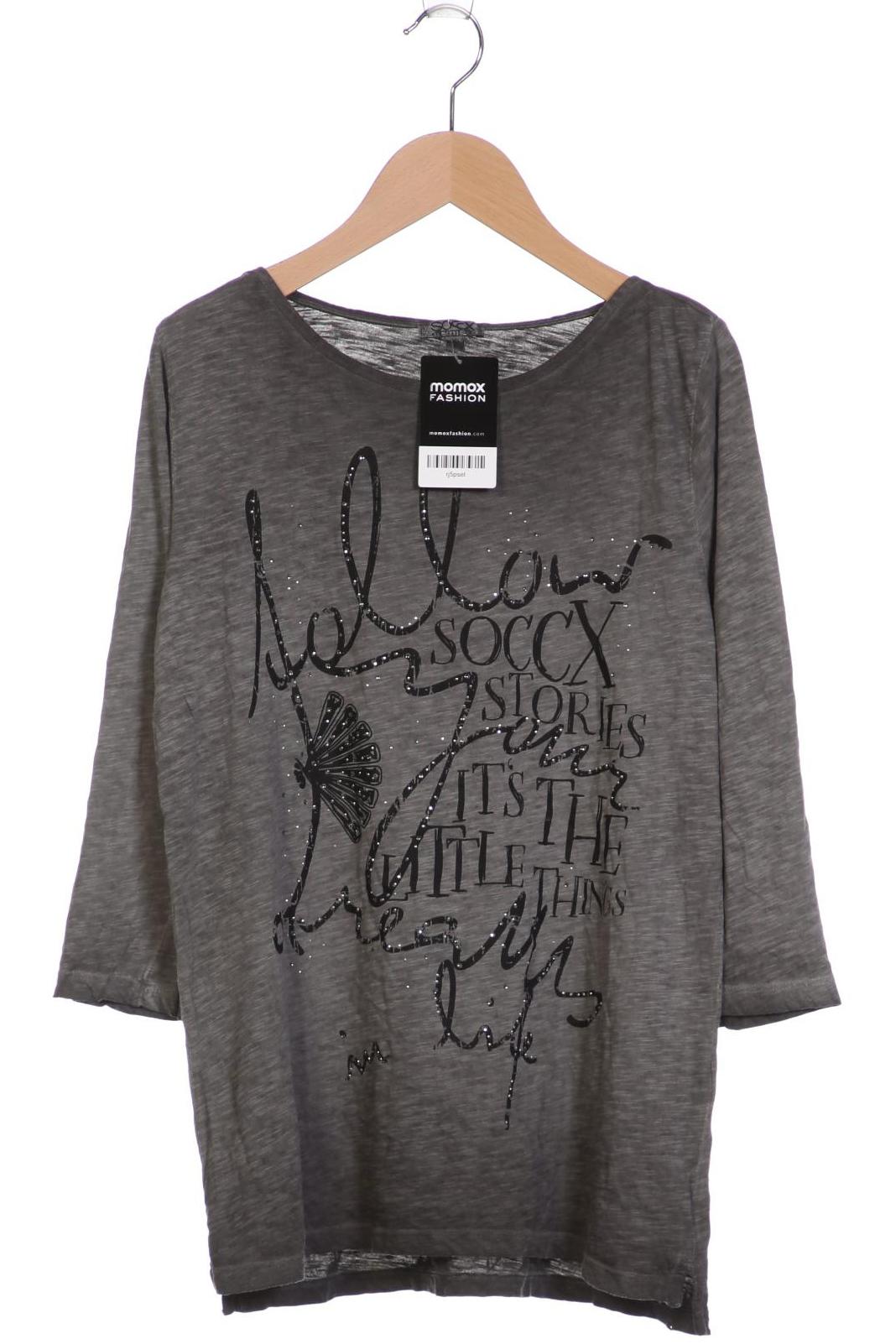 

Soccx Damen Langarmshirt, grau, Gr. 36