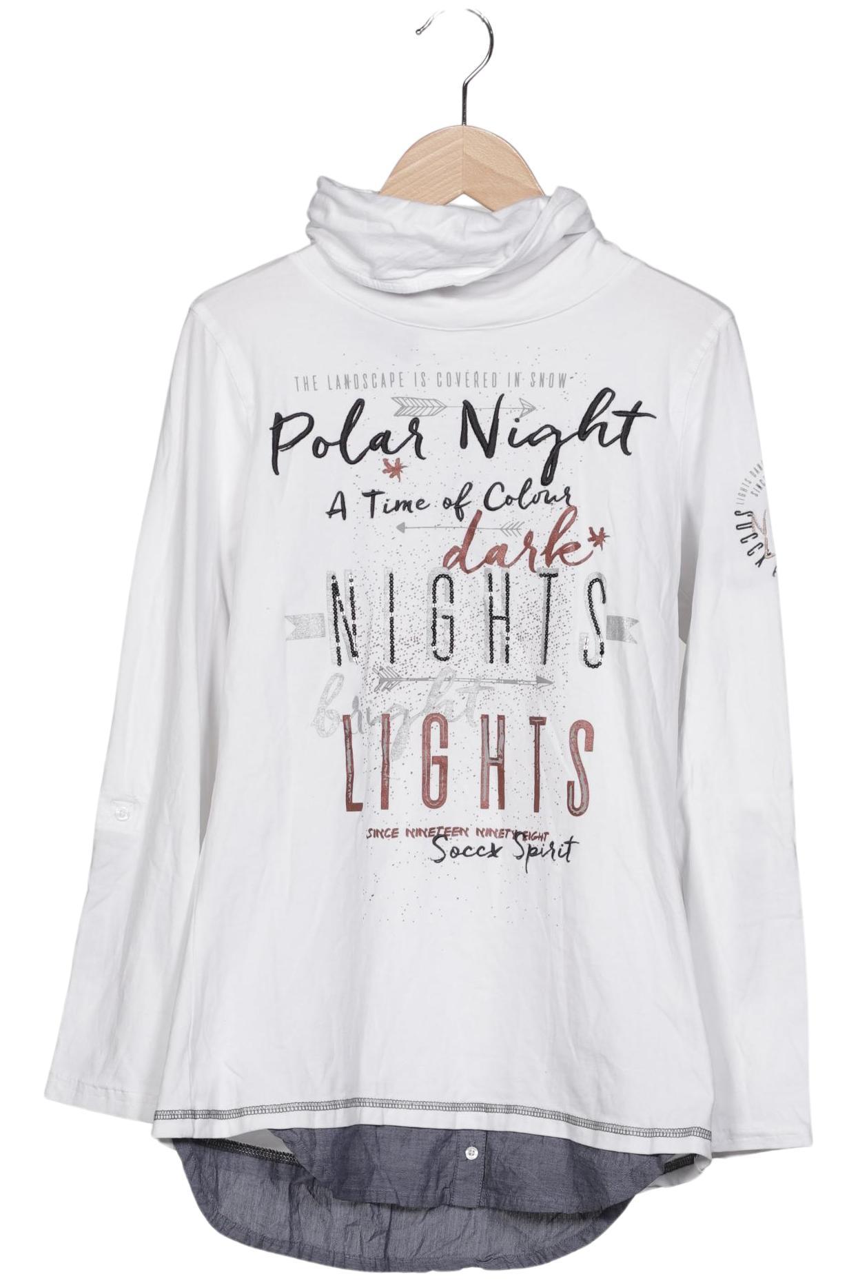 

Soccx Damen Langarmshirt, weiß, Gr. 36