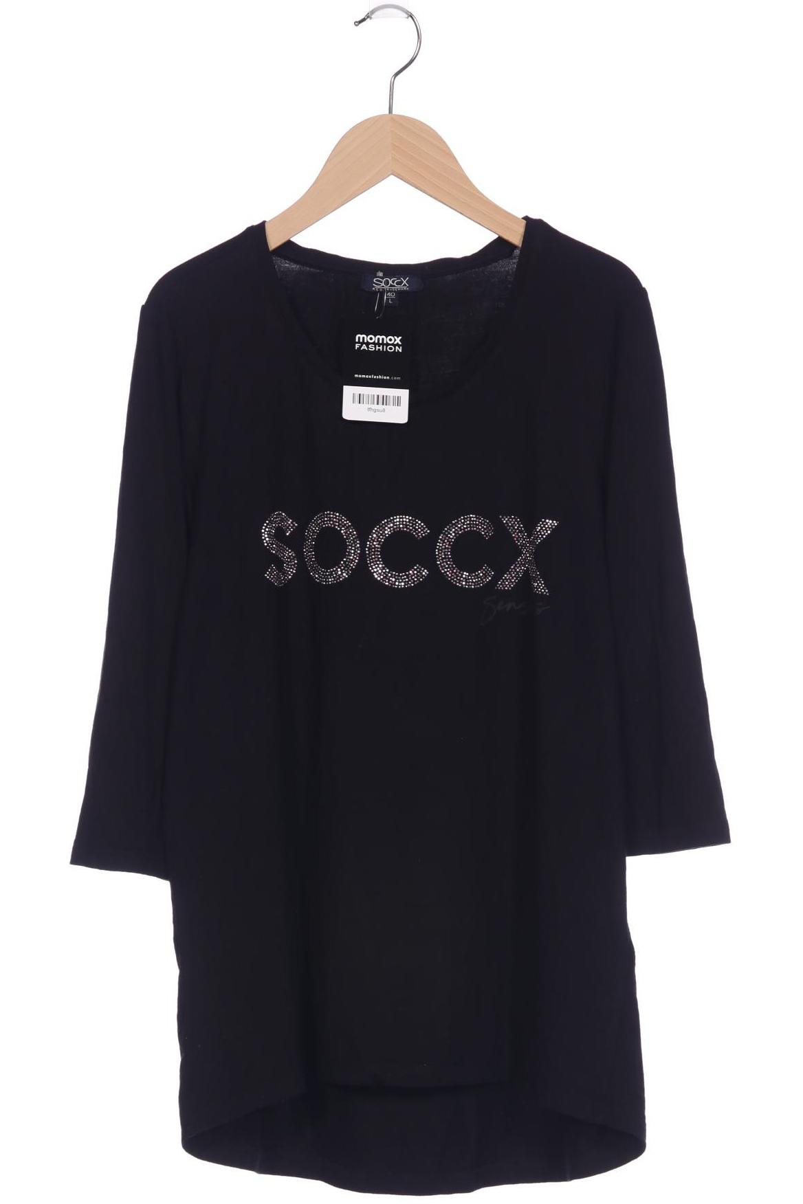 

Soccx Damen Langarmshirt, schwarz, Gr. 40