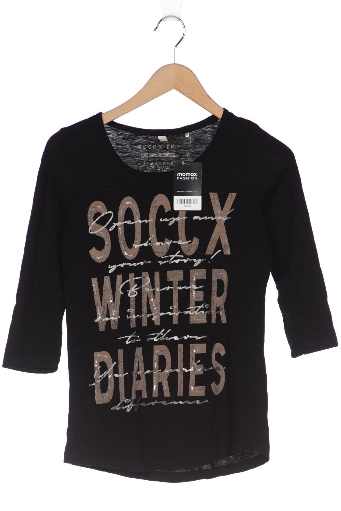 

Soccx Damen Langarmshirt, schwarz, Gr. 34