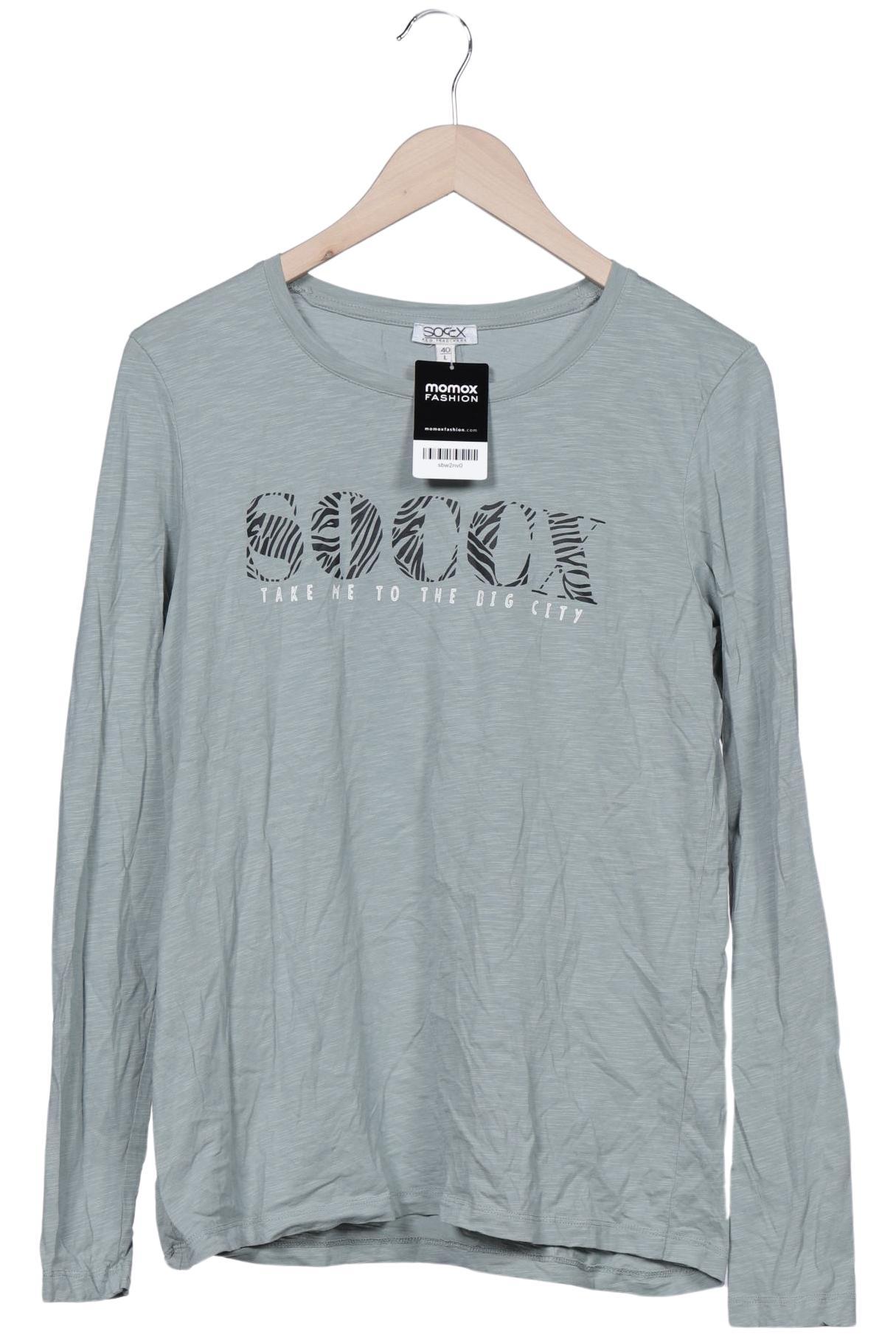 

Soccx Damen Langarmshirt, grün, Gr. 40