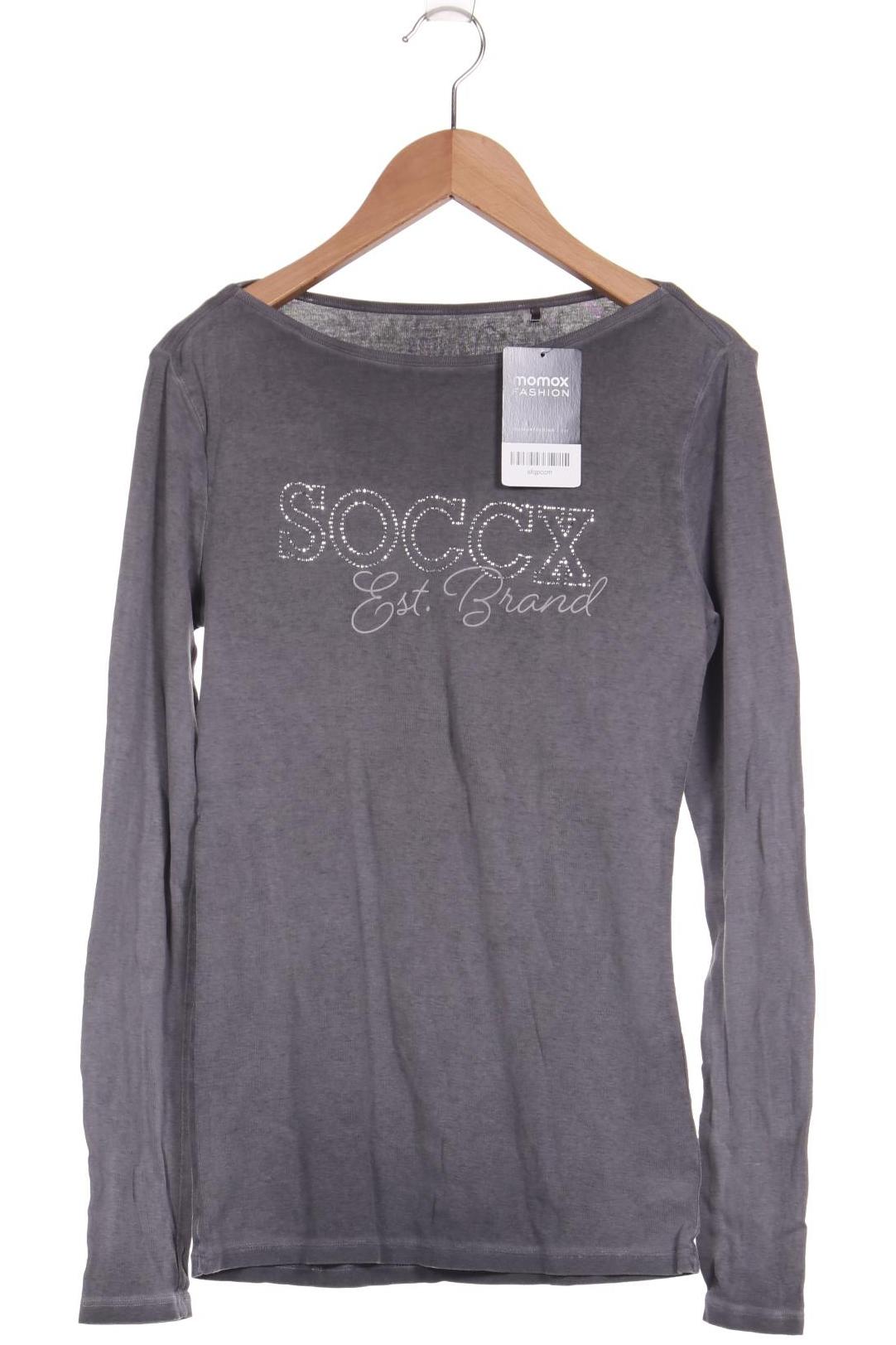 

Soccx Damen Langarmshirt, grau, Gr. 36