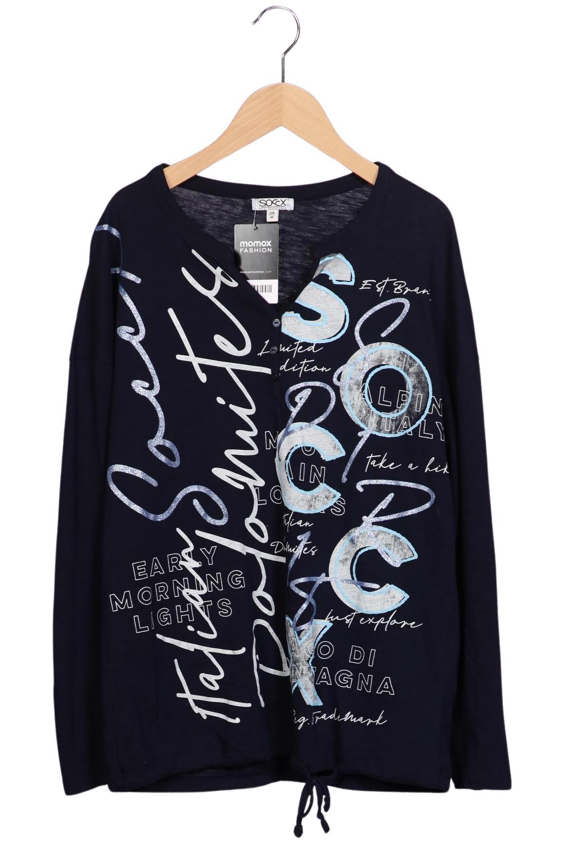 

Soccx Damen Langarmshirt, marineblau, Gr. 38