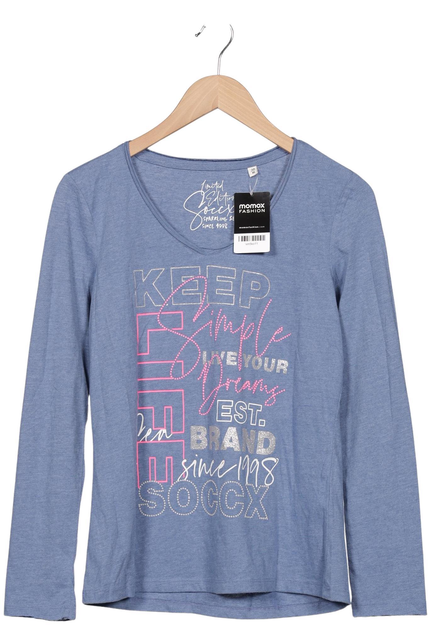 

Soccx Damen Langarmshirt, blau, Gr. 38