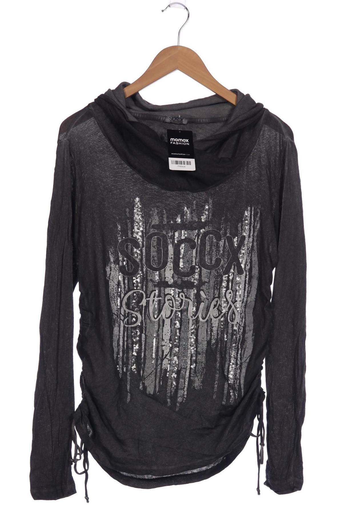 

SOCCX Damen Langarmshirt, grau