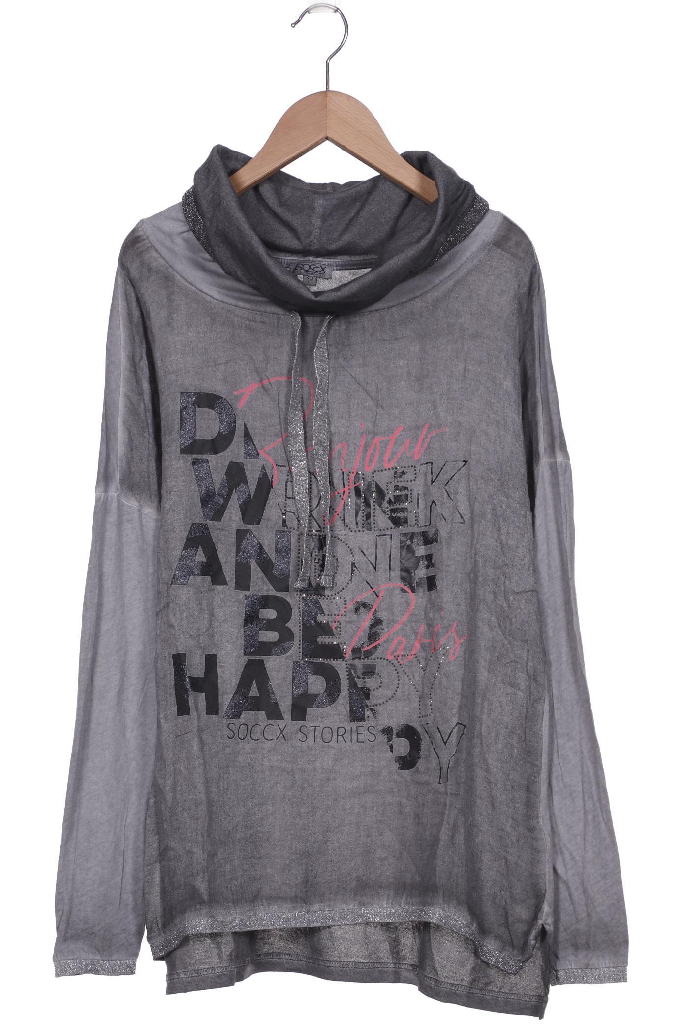 

SOCCX Damen Langarmshirt, grau