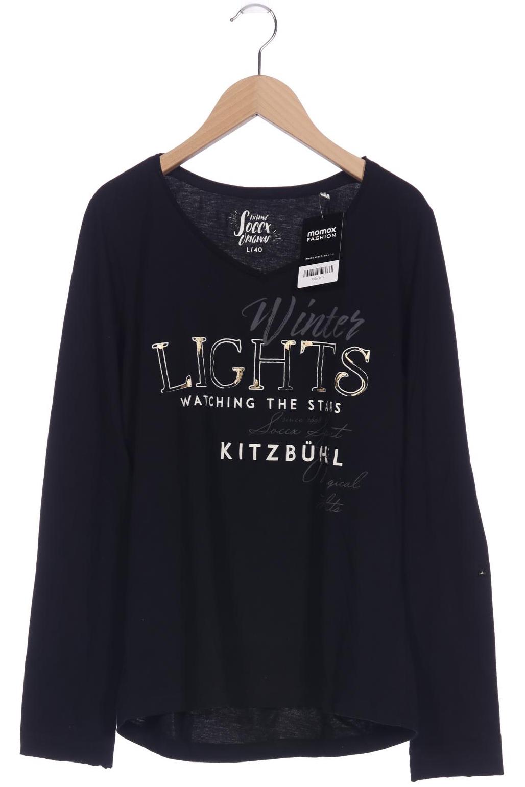 

Soccx Damen Langarmshirt, schwarz, Gr. 40