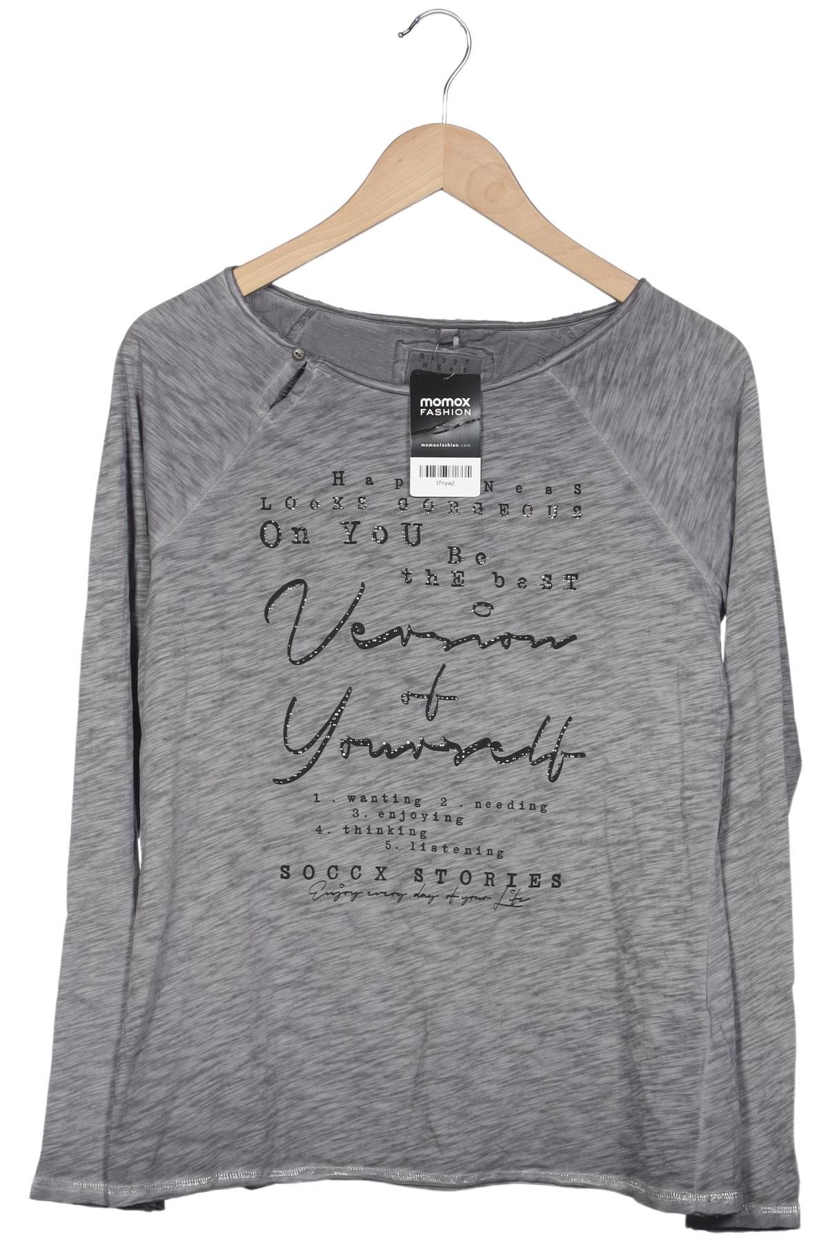 

Soccx Damen Langarmshirt, grau, Gr. 38