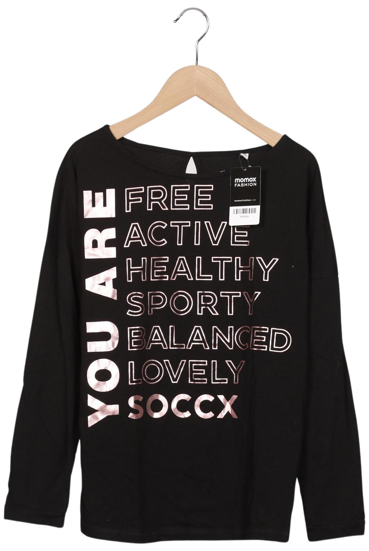 

Soccx Damen Langarmshirt, schwarz, Gr. 36