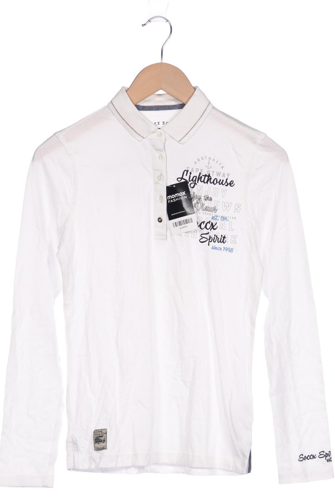 

Soccx Damen Langarmshirt, weiß, Gr. 36