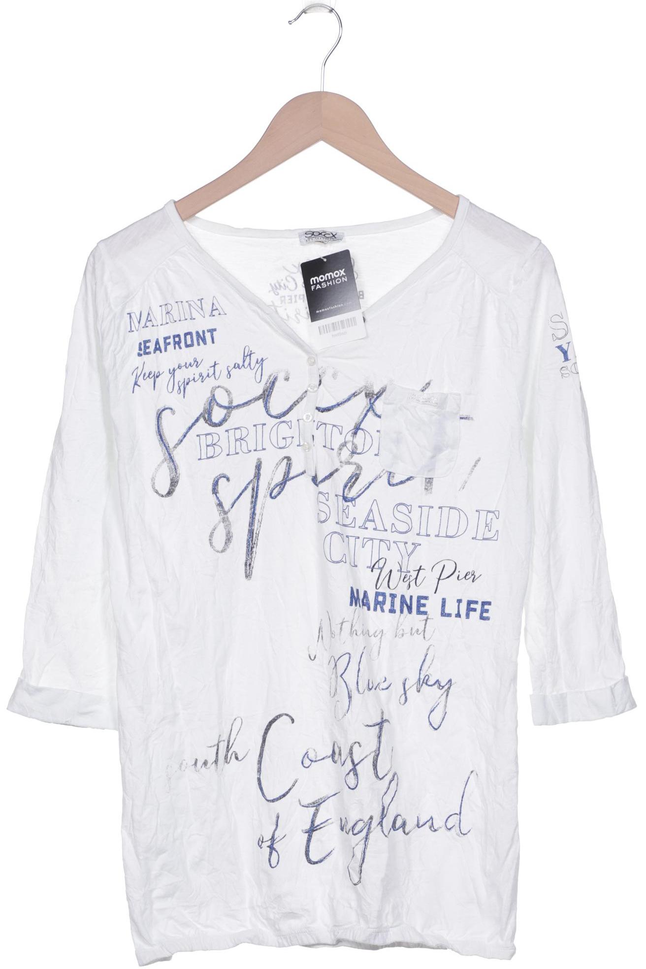 

SOCCX Damen Langarmshirt, weiß