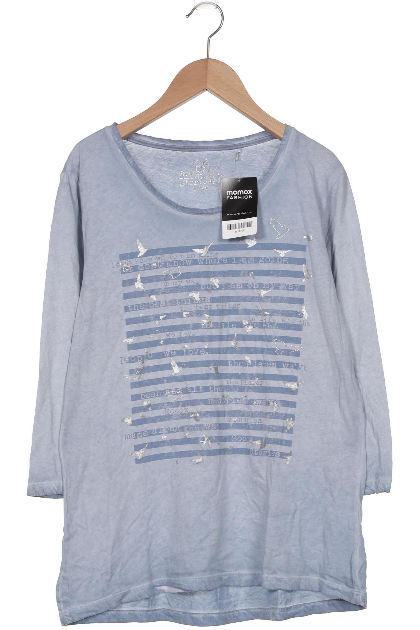 

Soccx Damen Langarmshirt, blau, Gr. 40