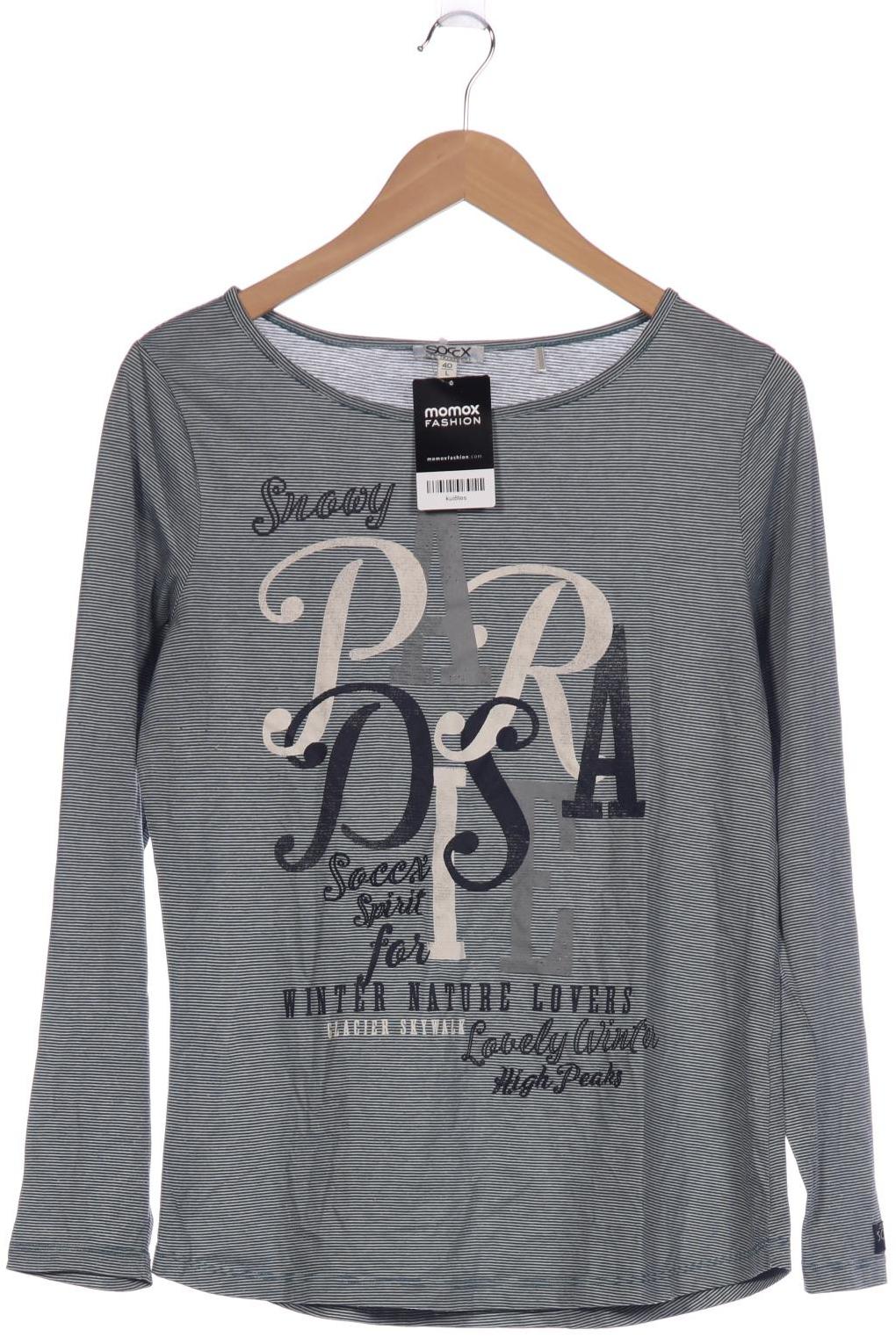 

Soccx Damen Langarmshirt, blau, Gr. 40