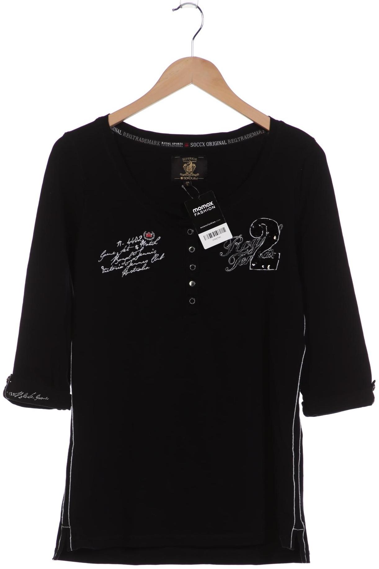 

Soccx Damen Langarmshirt, schwarz, Gr. 40