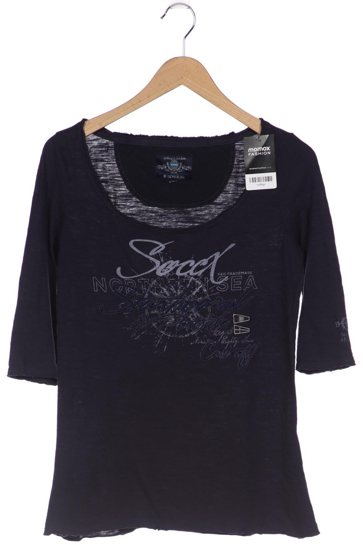 

SOCCX Damen Langarmshirt, marineblau