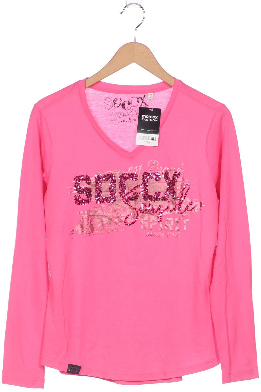 

Soccx Damen Langarmshirt, weiß, Gr. 40