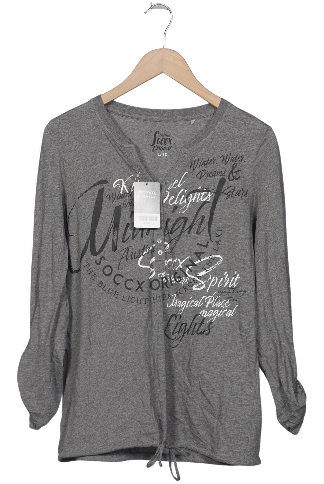 

Soccx Damen Langarmshirt, grau, Gr. 40