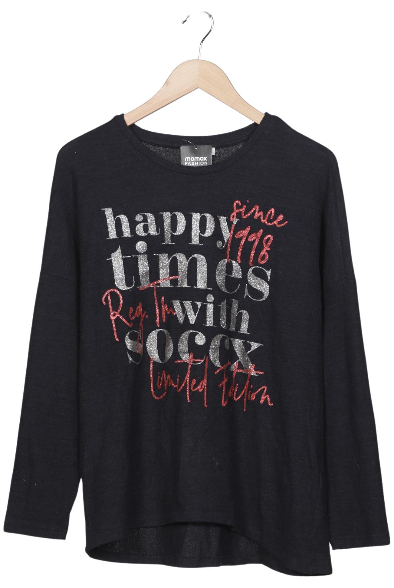 

Soccx Damen Langarmshirt, schwarz, Gr. 38