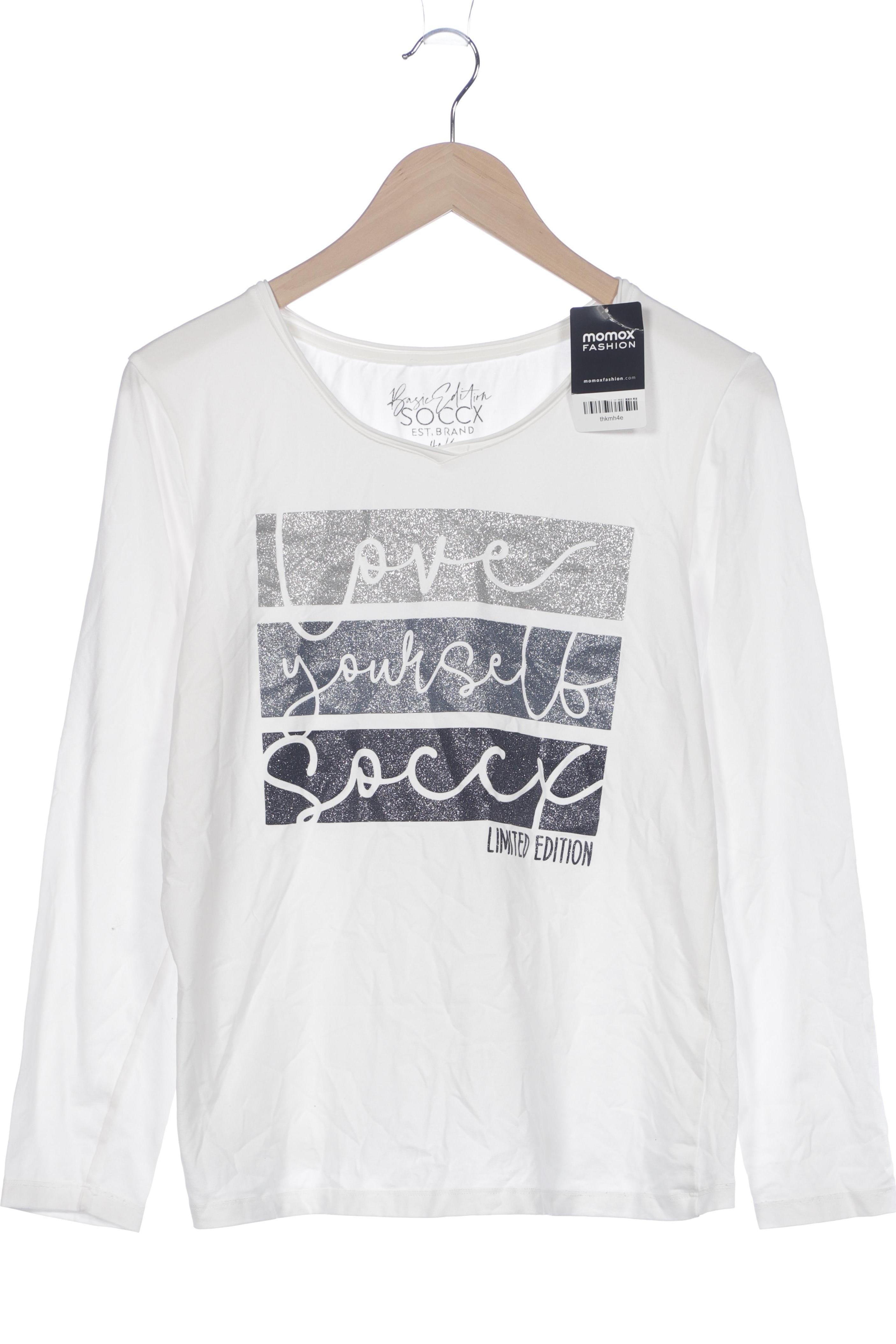 

Soccx Damen Langarmshirt, weiß, Gr. 40