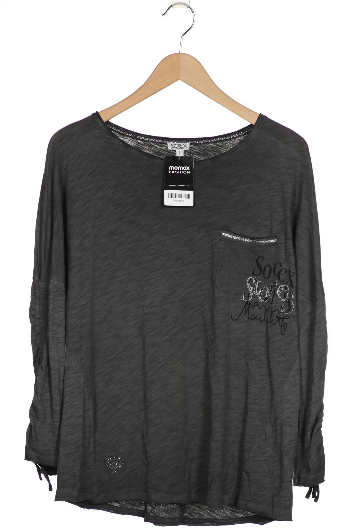 

SOCCX Damen Langarmshirt, grau