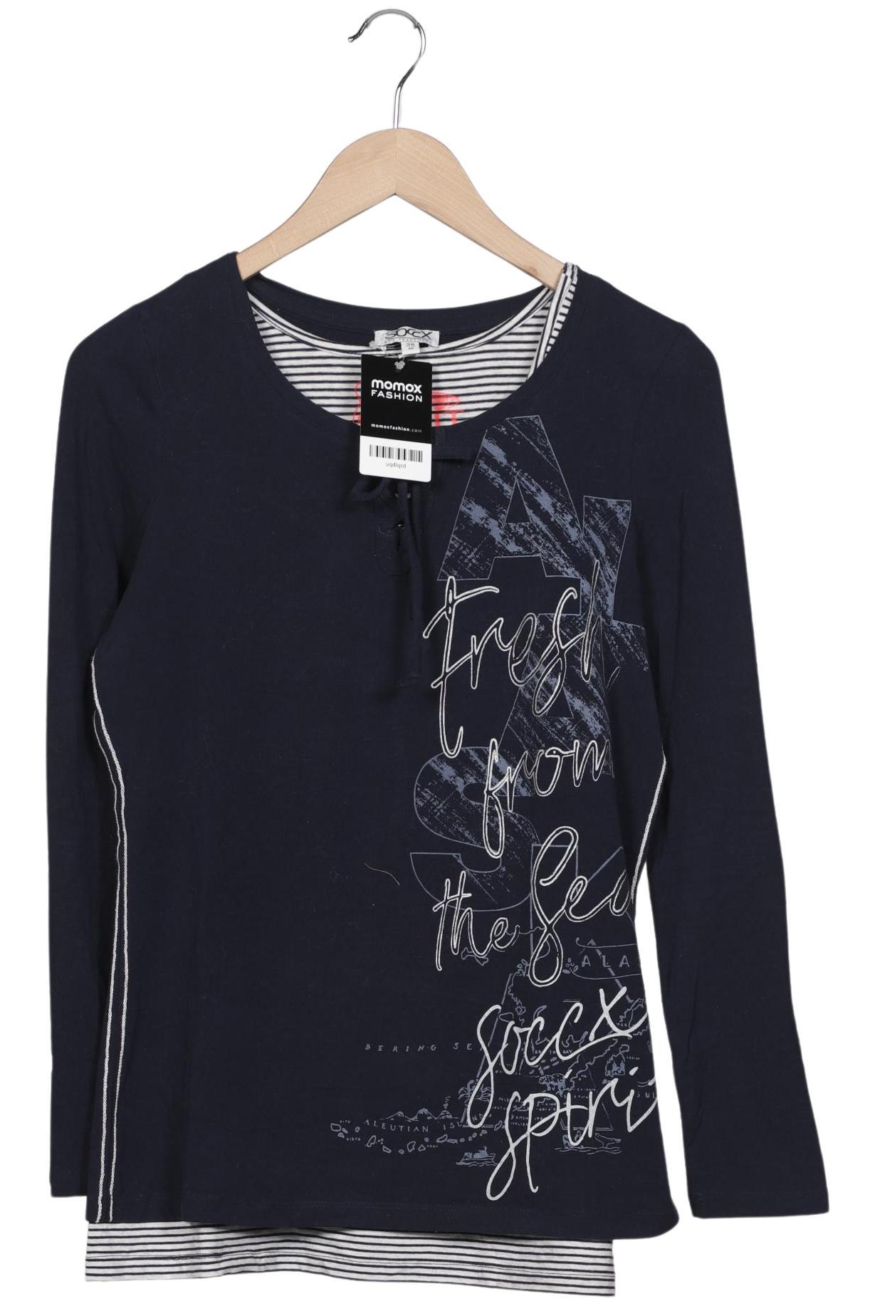 

Soccx Damen Langarmshirt, marineblau, Gr. 38