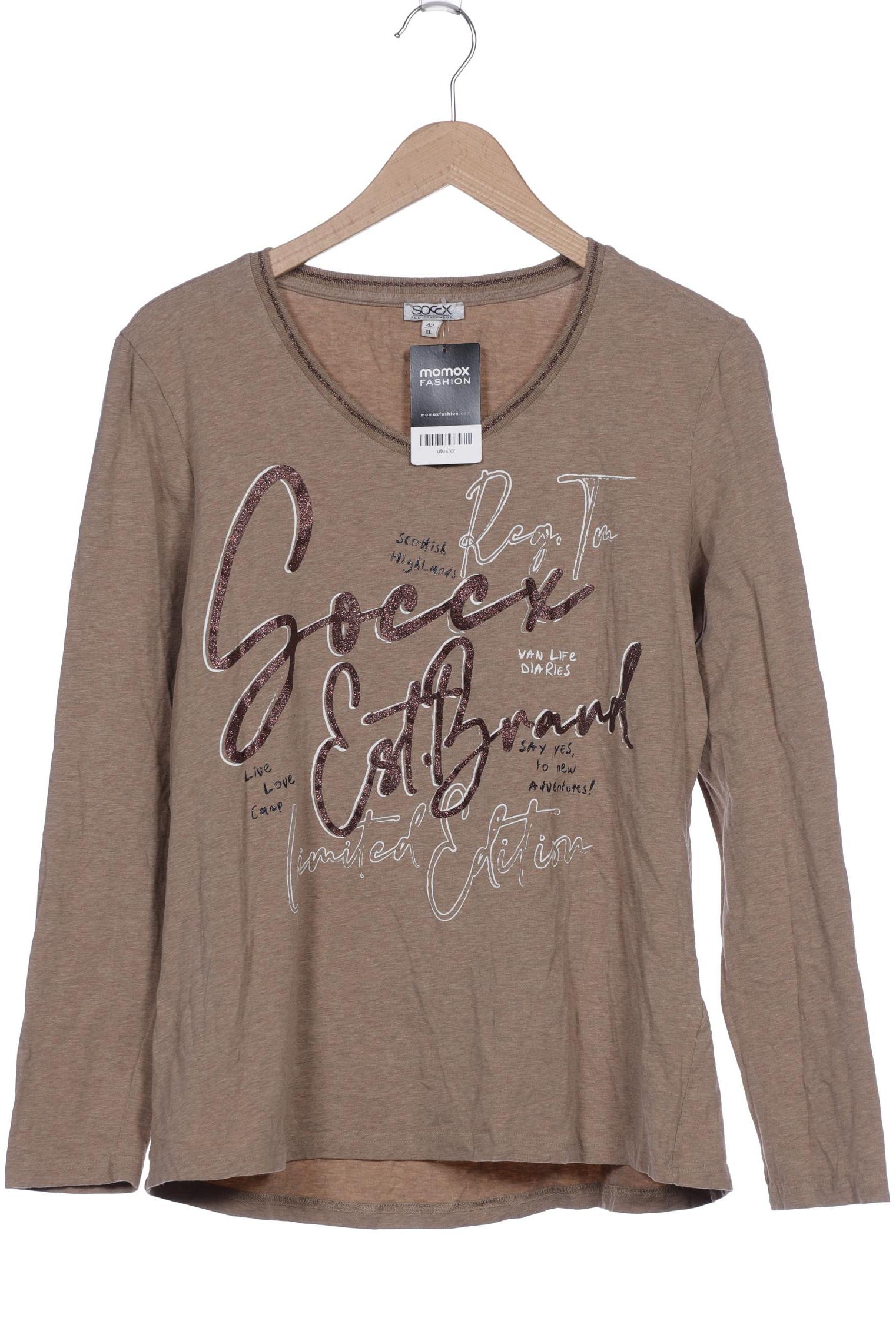 

SOCCX Damen Langarmshirt, beige