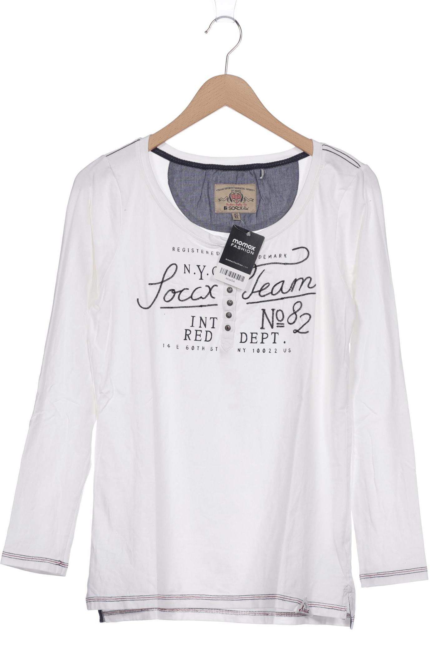 

Soccx Damen Langarmshirt, weiß, Gr. 42