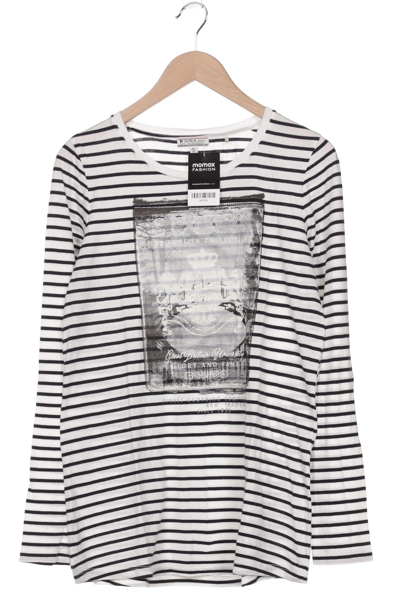 

Soccx Damen Langarmshirt, weiß, Gr. 42