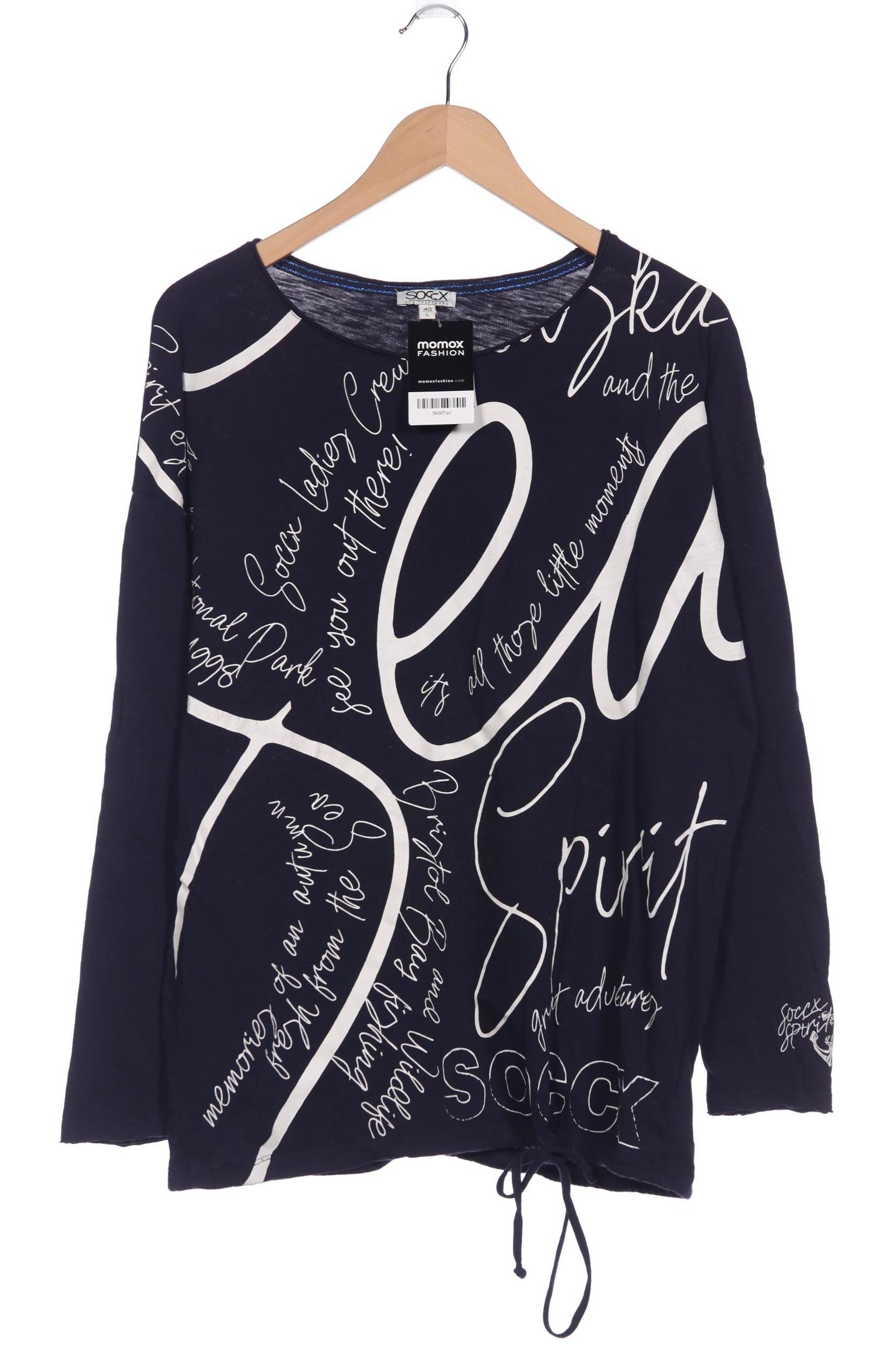 

Soccx Damen Langarmshirt, marineblau, Gr. 40