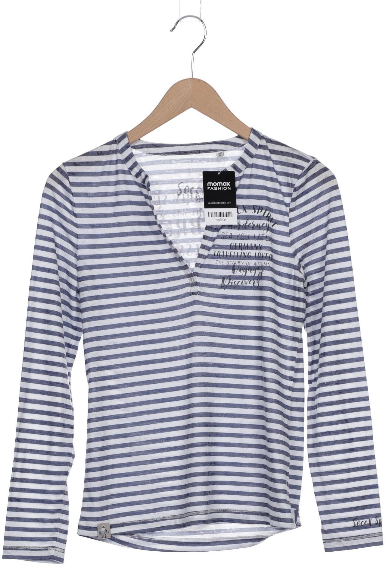 

Soccx Damen Langarmshirt, blau, Gr. 36
