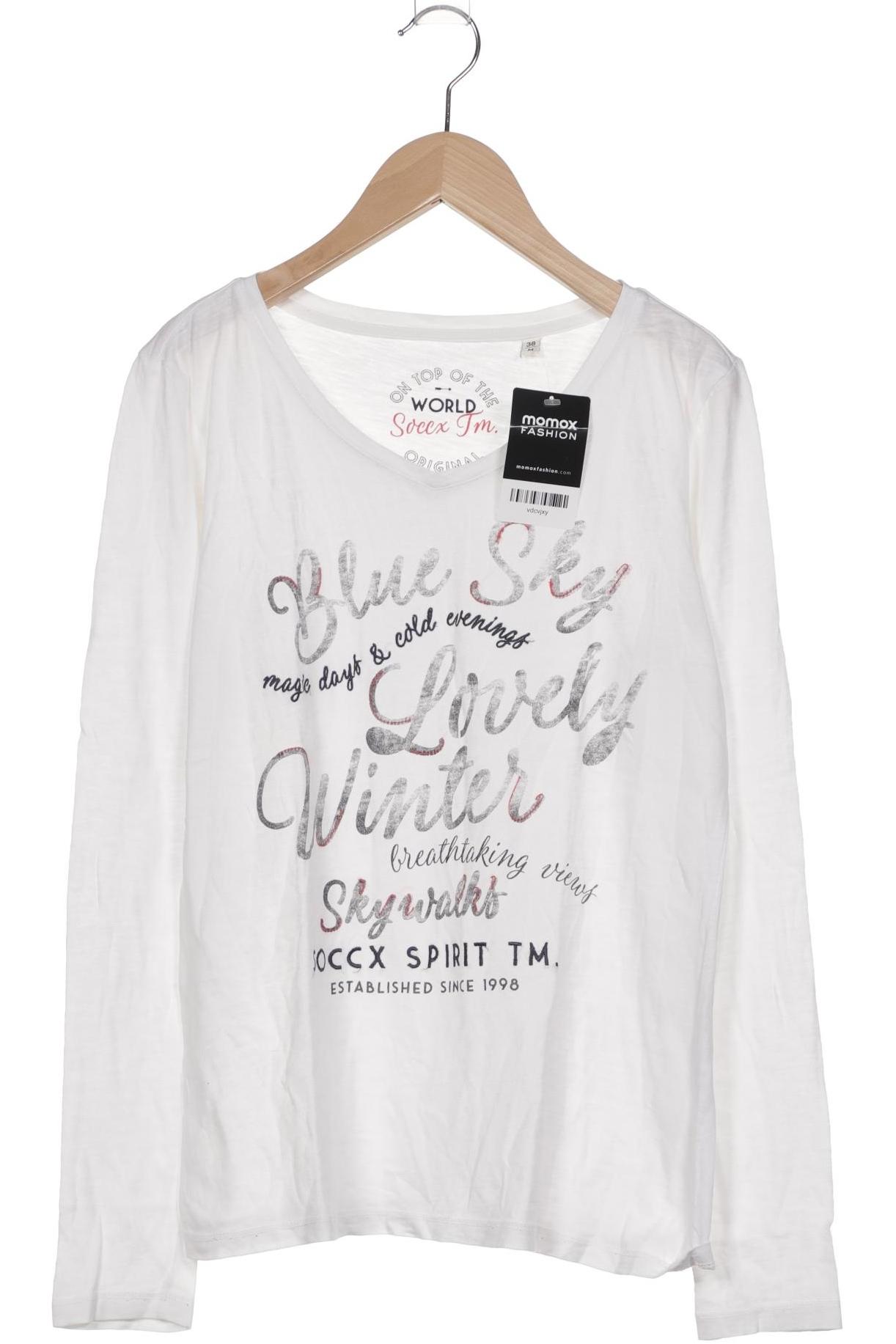 

Soccx Damen Langarmshirt, weiß, Gr. 38