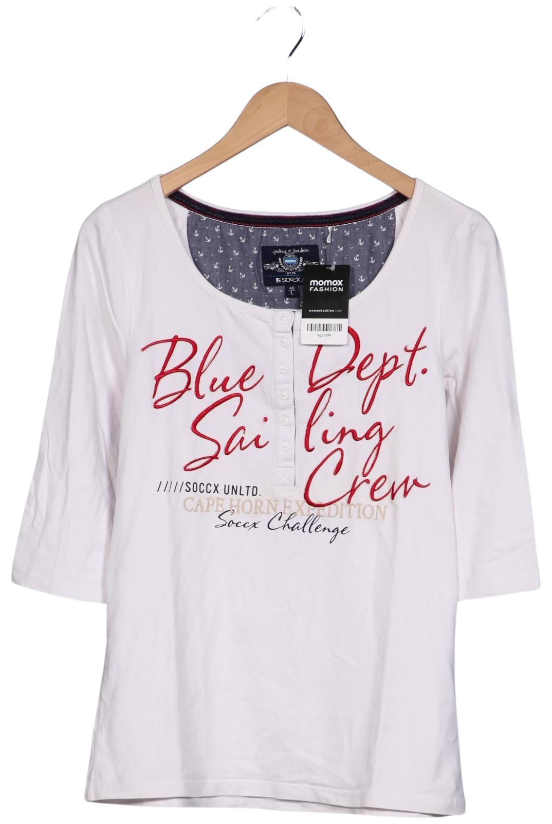 

Soccx Damen Langarmshirt, weiß, Gr. 40