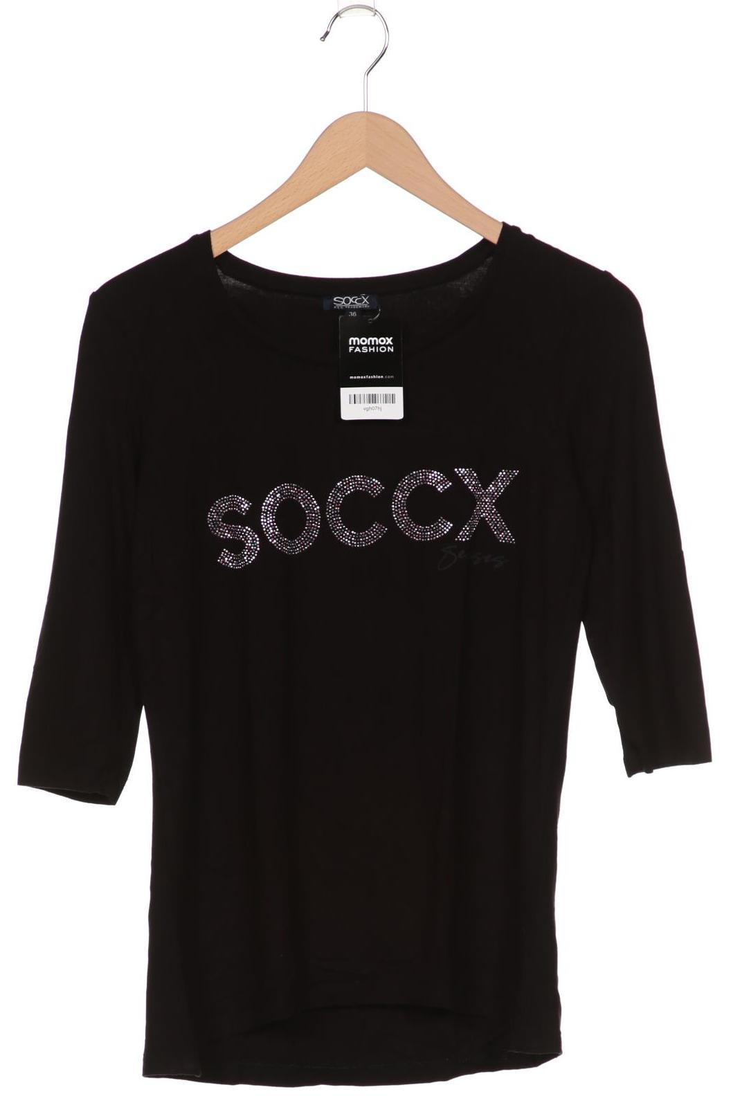 

SOCCX Damen Langarmshirt, schwarz