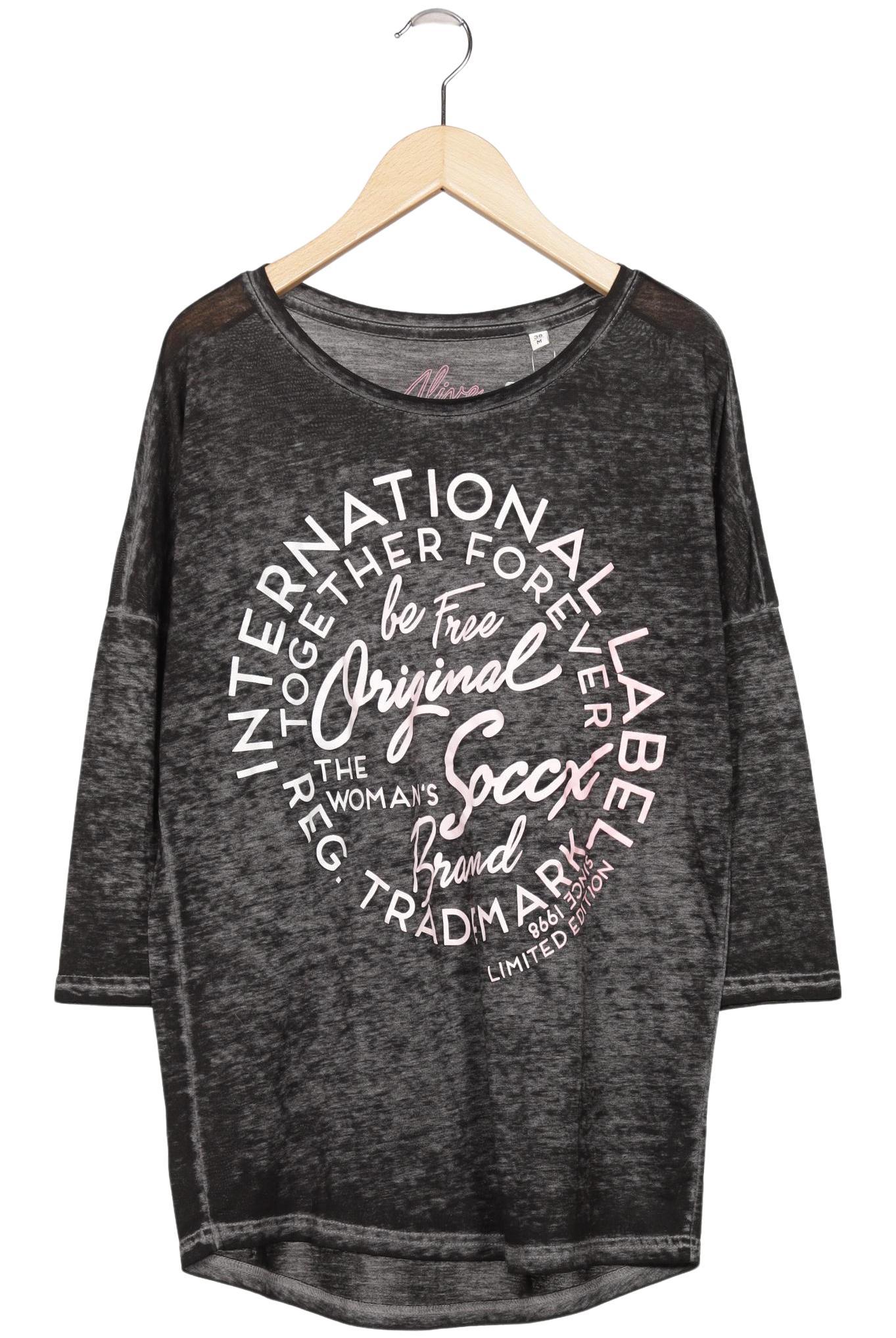 

Soccx Damen Langarmshirt, grau, Gr. 38