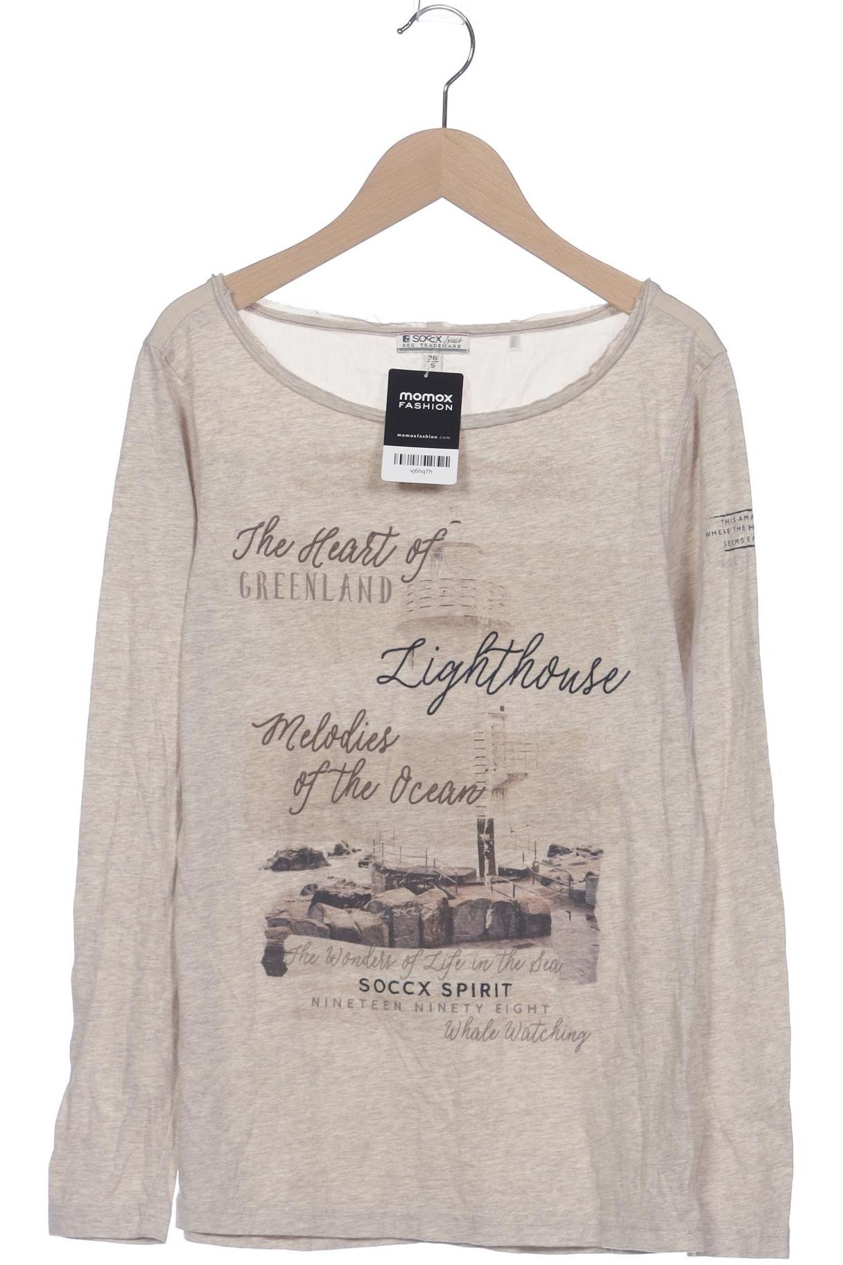 

Soccx Damen Langarmshirt, grau, Gr. 36