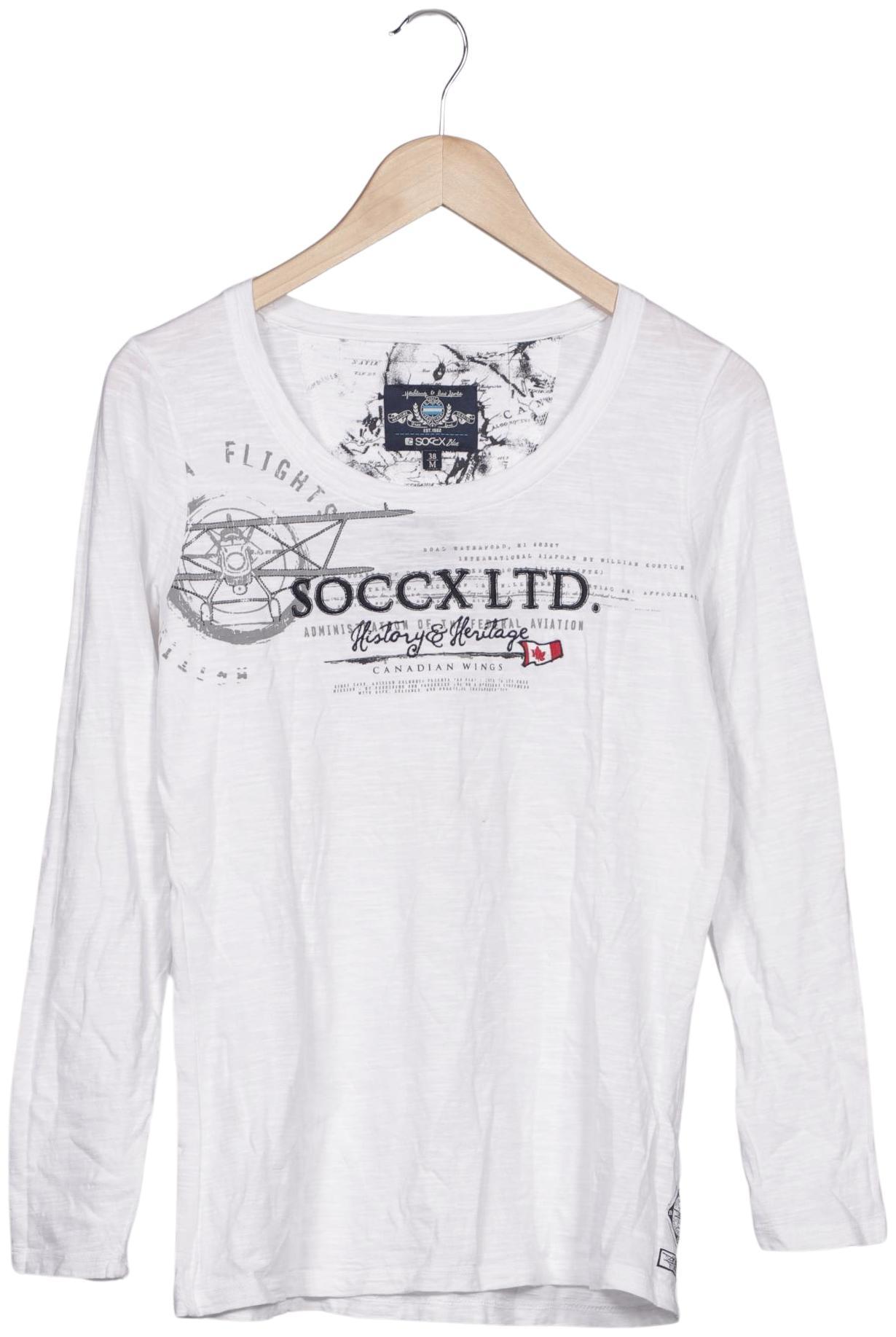 

Soccx Damen Langarmshirt, weiß, Gr. 38