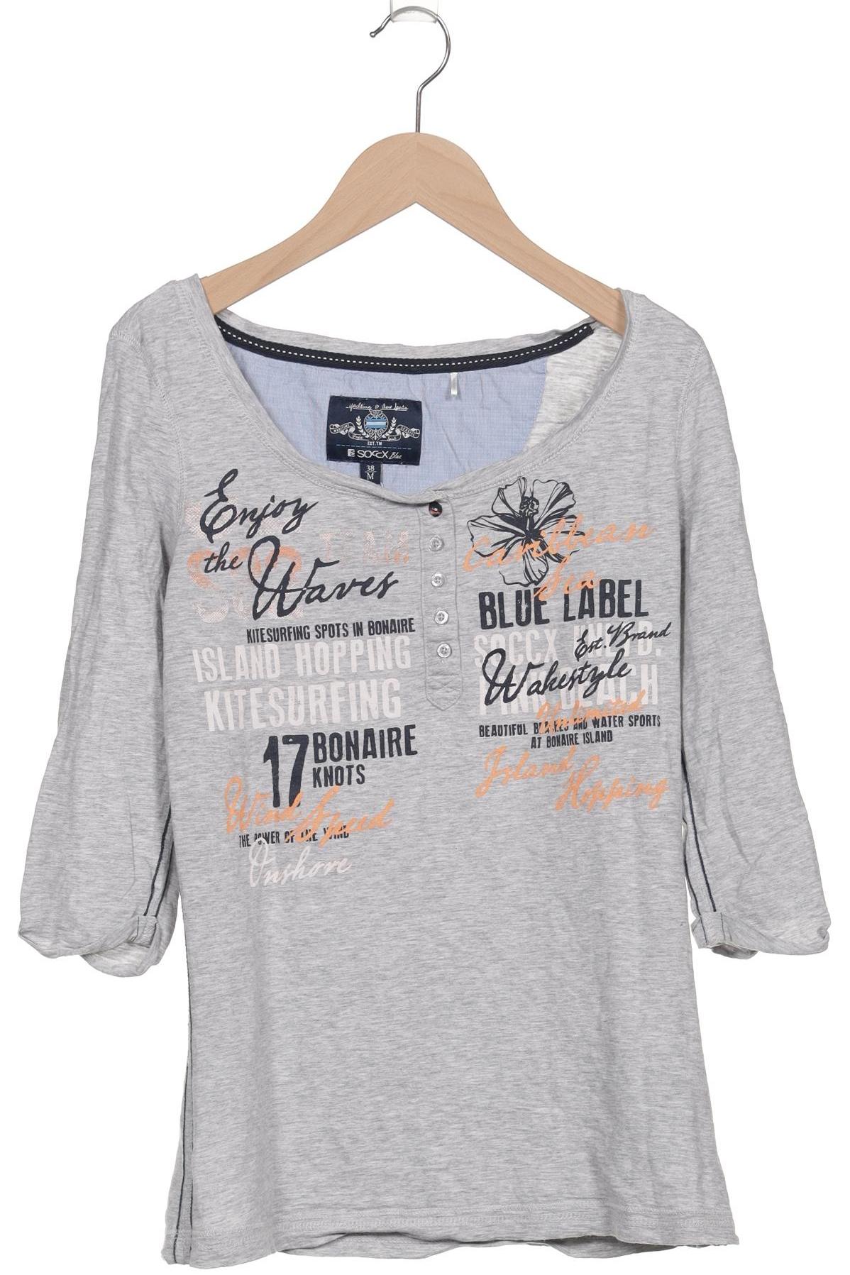 

Soccx Damen Langarmshirt, grau, Gr. 38