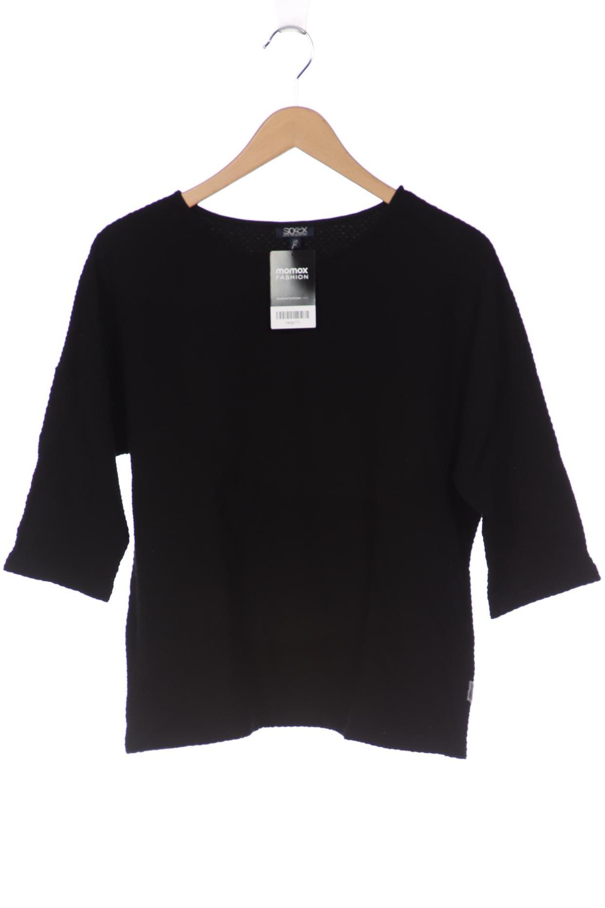 

SOCCX Damen Langarmshirt, schwarz