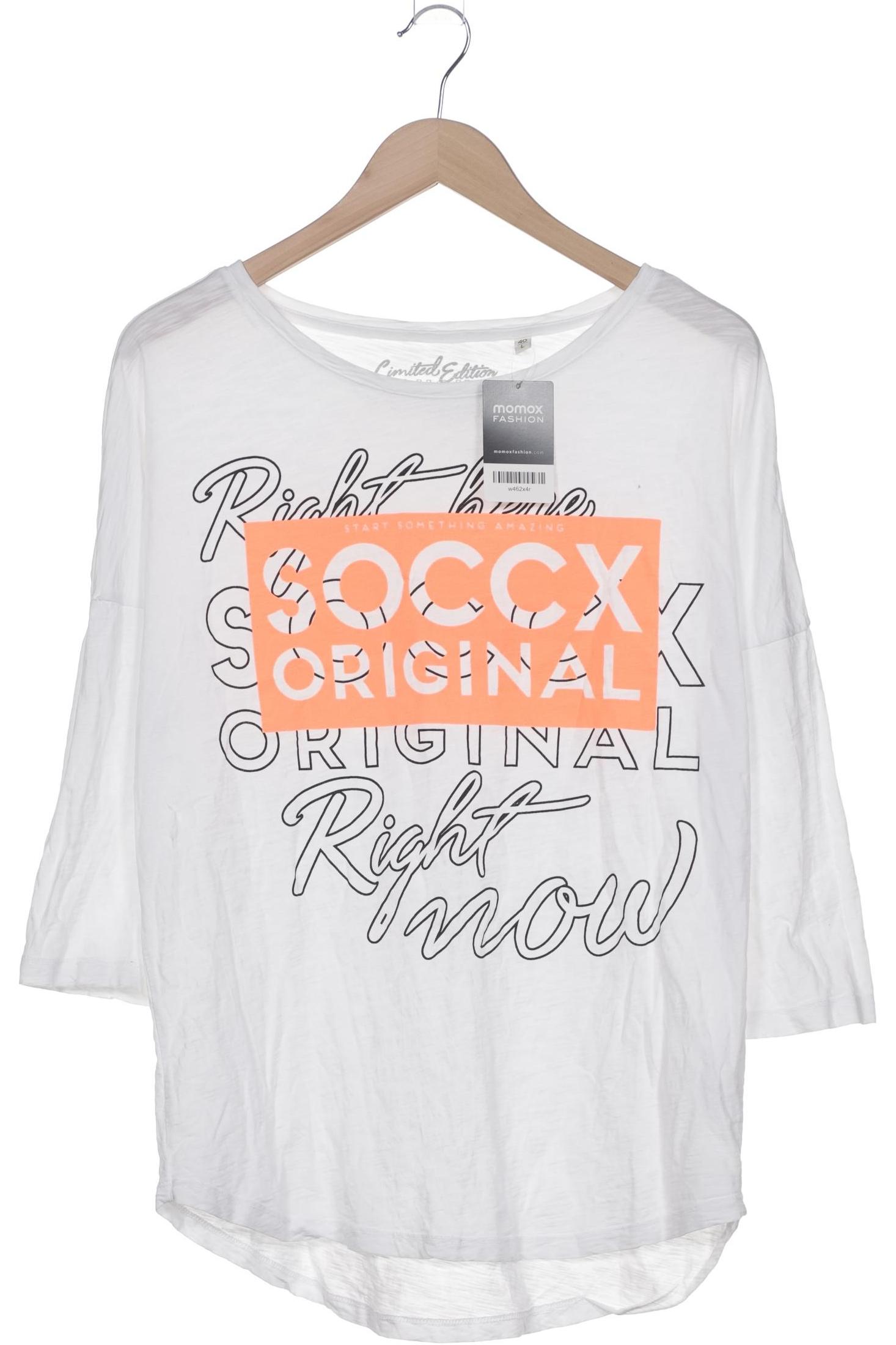 

Soccx Damen Langarmshirt, weiß, Gr. 40
