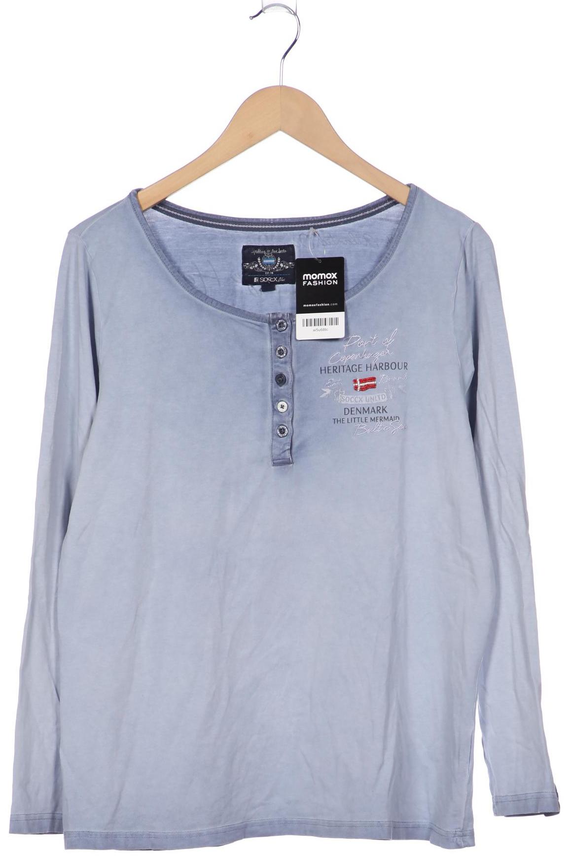 

SOCCX Damen Langarmshirt, blau