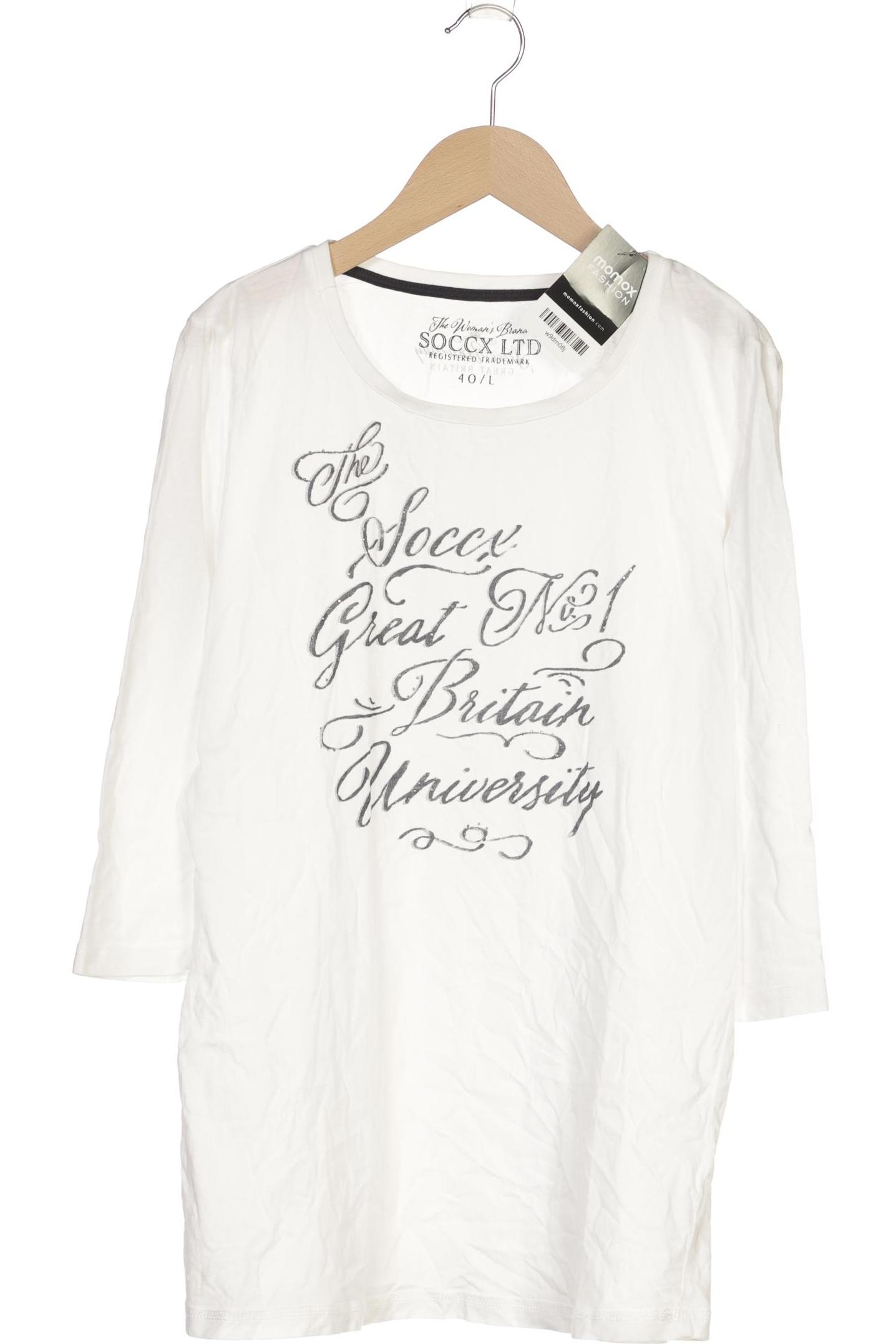 

Soccx Damen Langarmshirt, weiß, Gr. 40