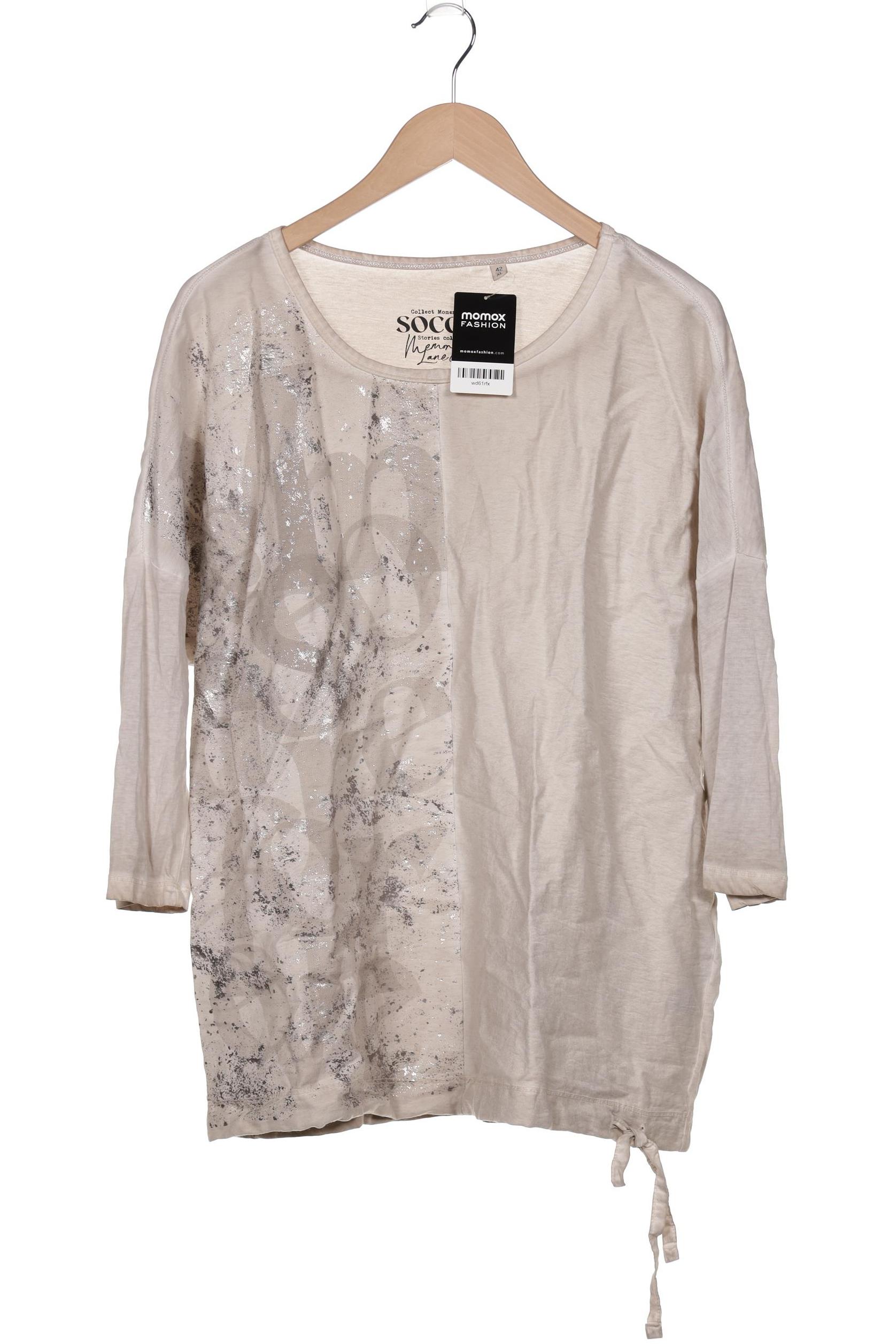 

SOCCX Damen Langarmshirt, beige