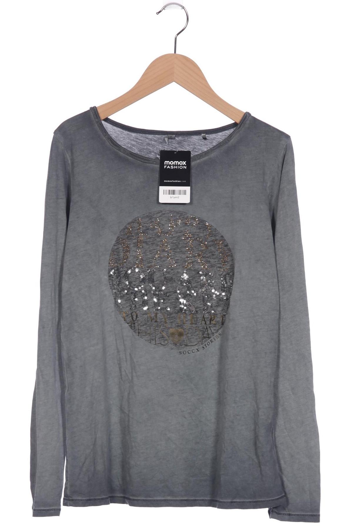 

Soccx Damen Langarmshirt, grau, Gr. 38