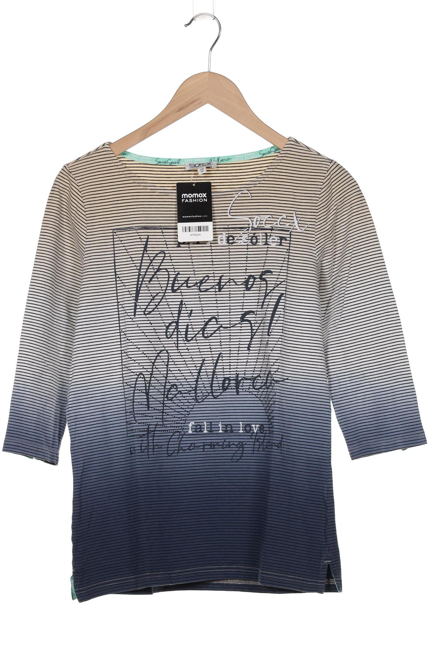 

Soccx Damen Langarmshirt, blau, Gr. 38