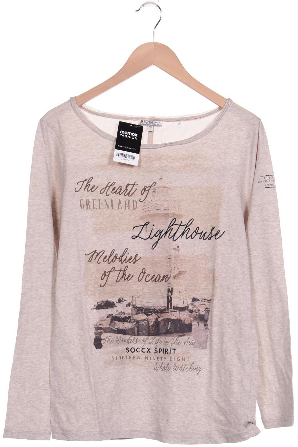 

SOCCX Damen Langarmshirt, beige