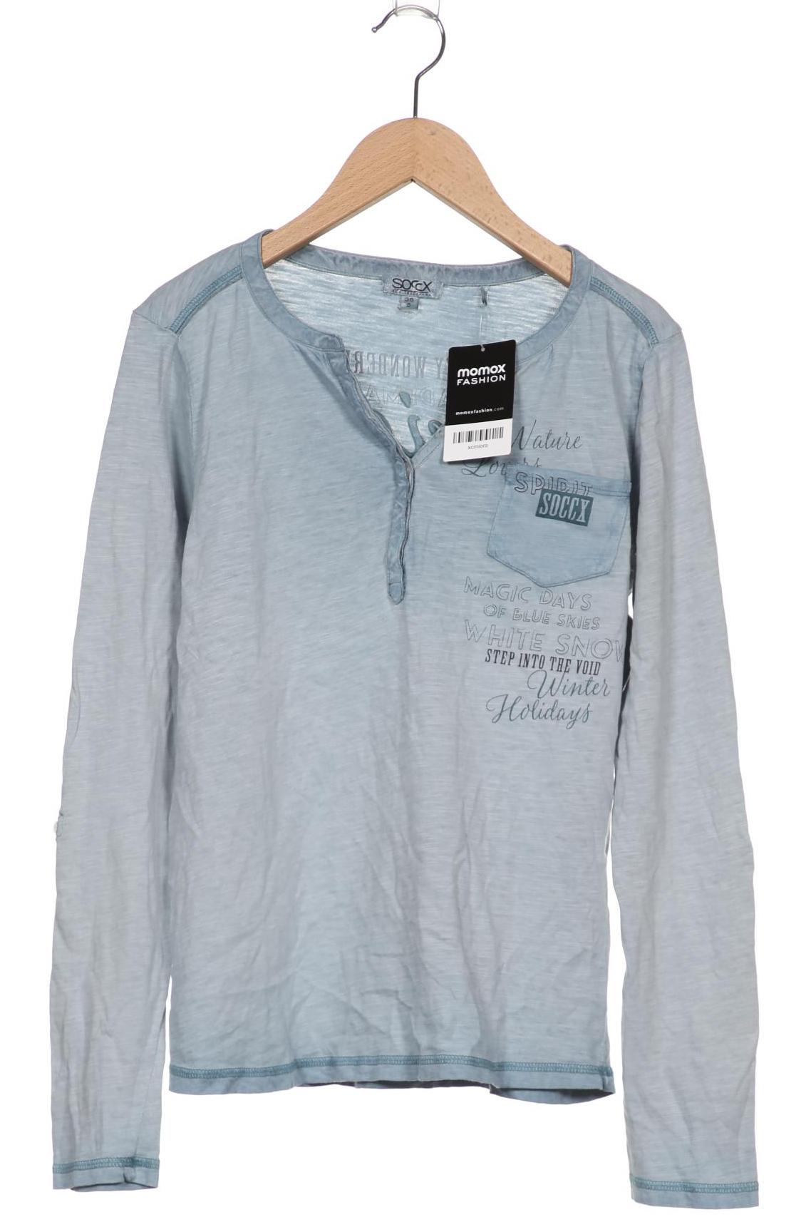 

Soccx Damen Langarmshirt, hellblau, Gr. 36