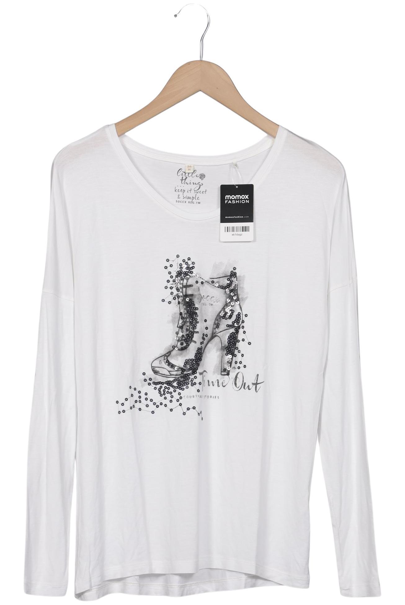 

Soccx Damen Langarmshirt, weiß, Gr. 38