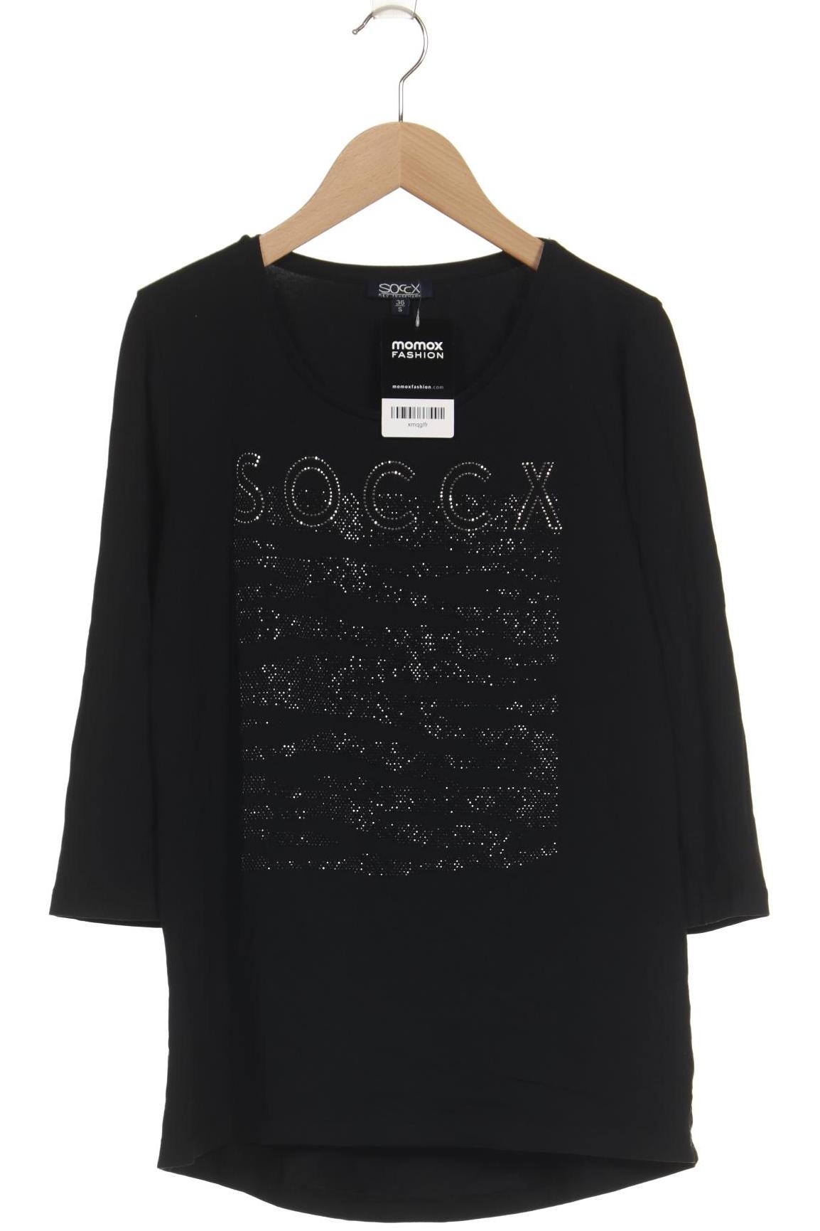 

Soccx Damen Langarmshirt, schwarz, Gr. 36