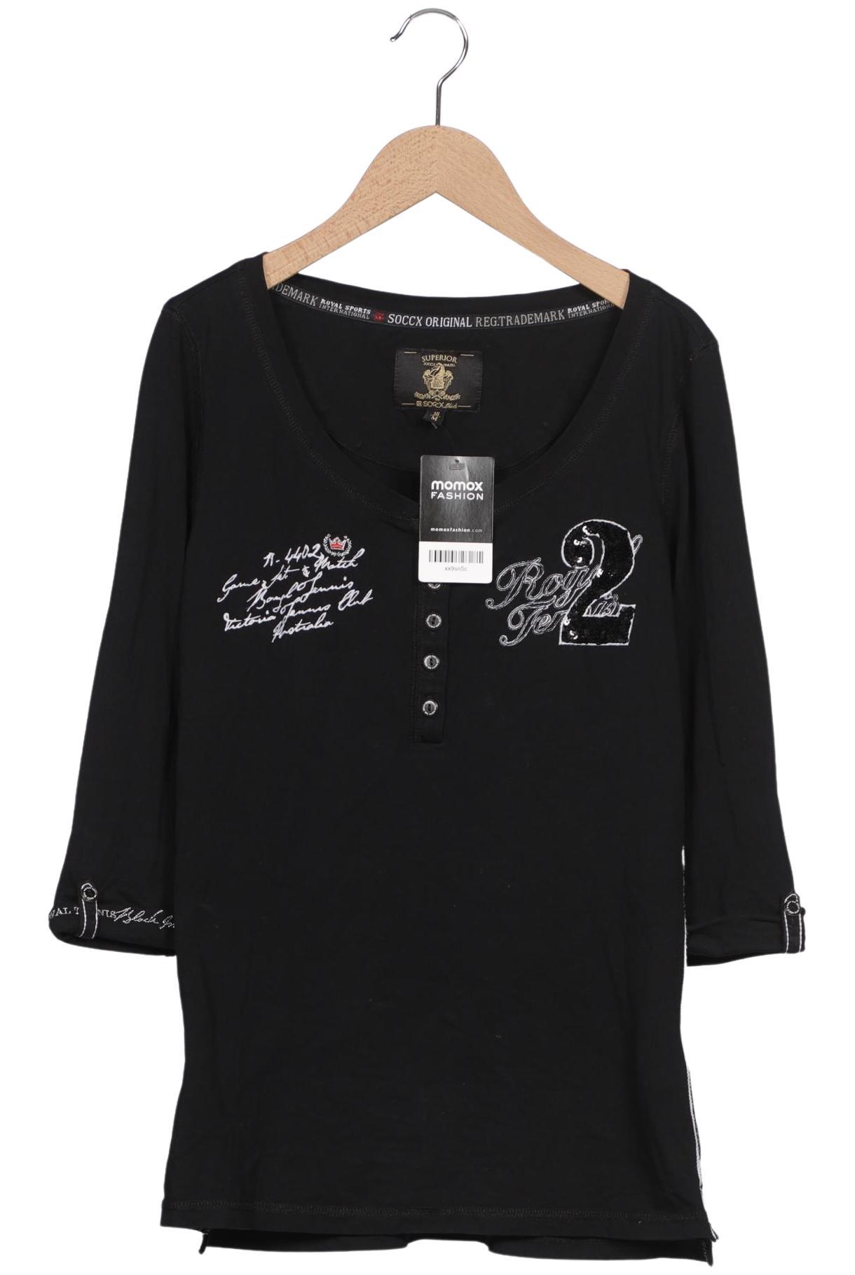 

Soccx Damen Langarmshirt, schwarz, Gr. 38